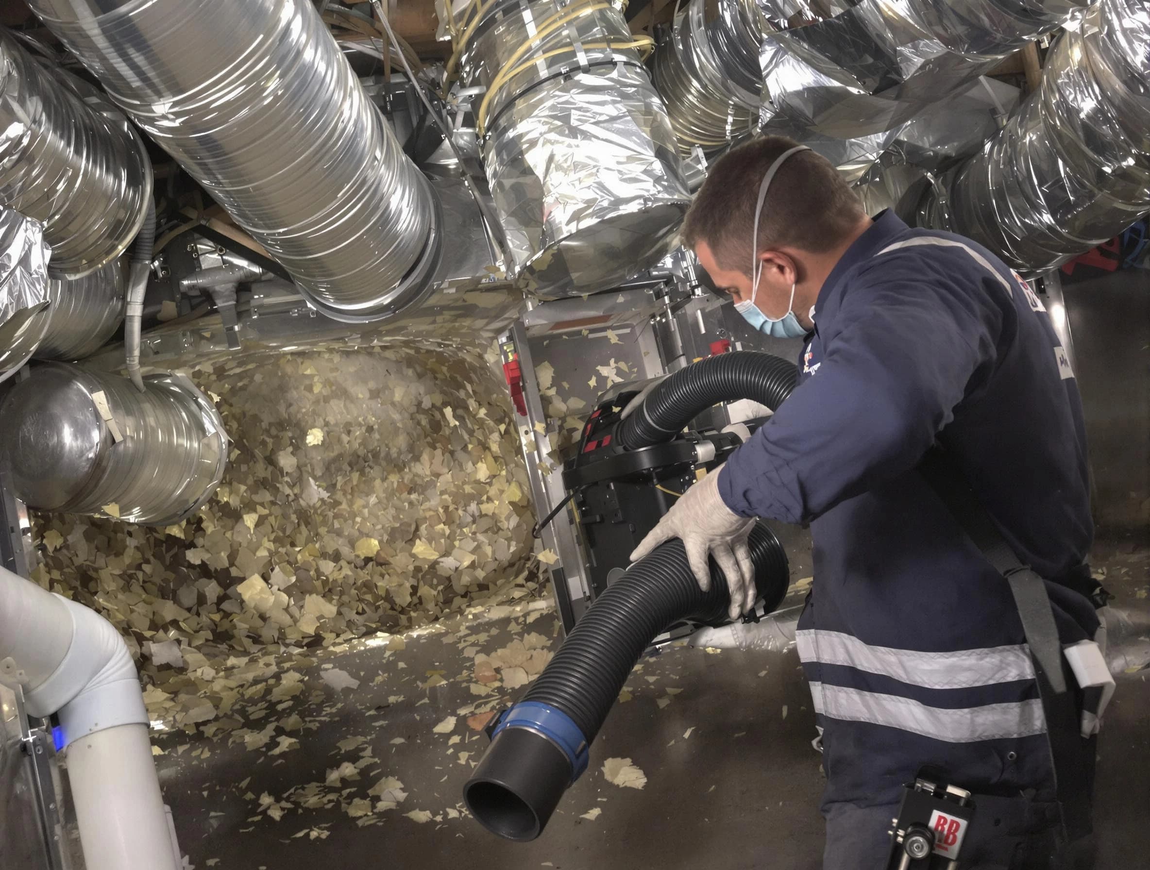Allegheny Air Duct Cleaning specialist operating negative pressure cleaning equipment for thorough duct maintenance in Allegheny