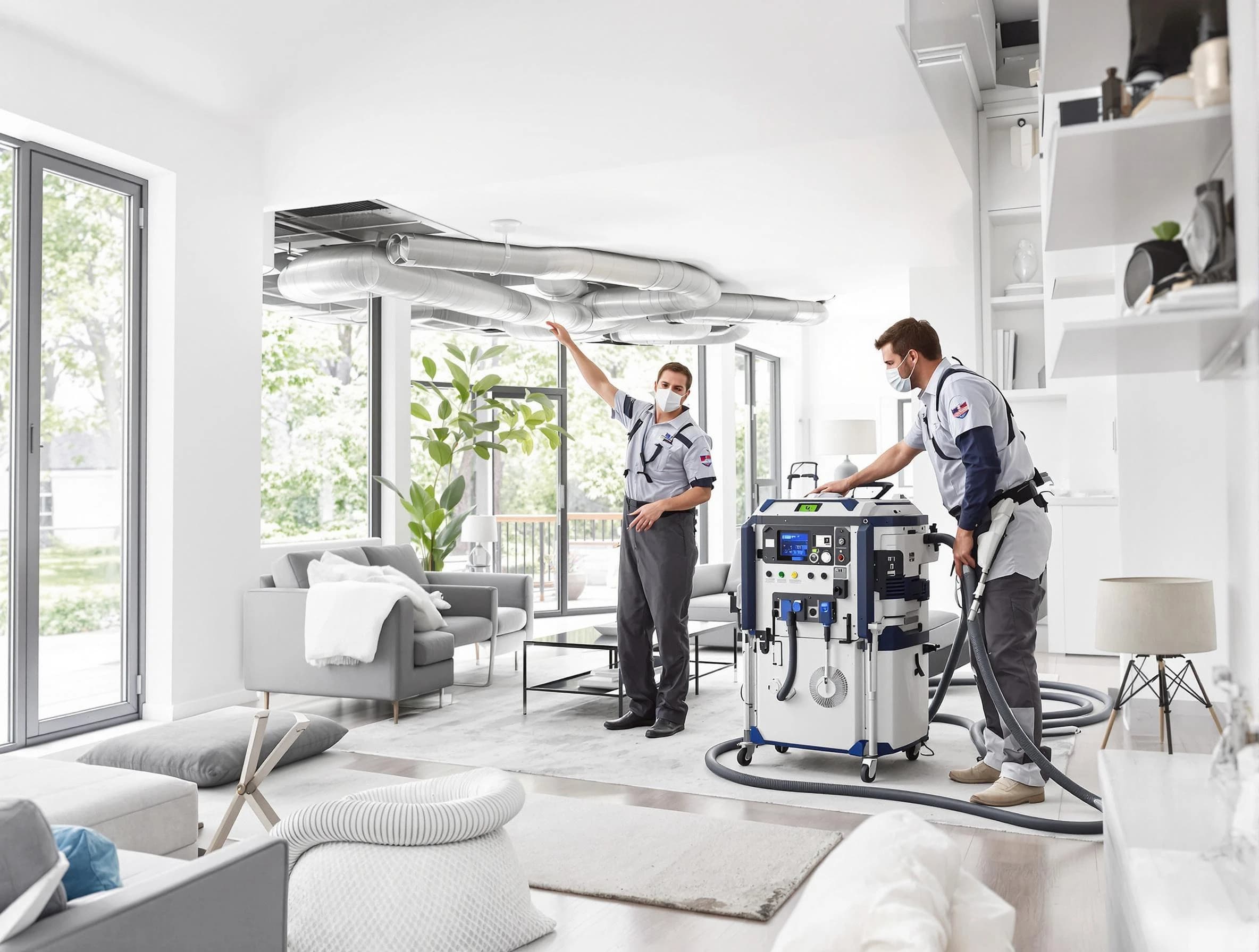 Allegheny Air Duct Cleaning professional conducting pure air duct cleaning with state-of-the-art equipment in Allegheny